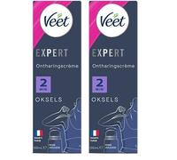 VEET EXPERT - Crème Dépilatoire Aisselles avec Dôme Applicateur - Agit en 2min - 100ml (Lot de 2)