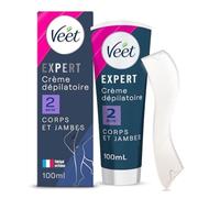 VEET EXPERT - Crème Dépilatoire Poils Tenaces - Corps & Jambes - Agit en 2min - 100ml