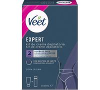 Veet Crème dépilatoire Poils tenaces Maillot intégral avec mousse exfoliante 2x50 ml