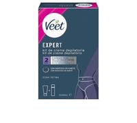 Veet Expert Kit d'épilation intime - Crème épilation pour zone intime avec mousse multi-avantages - 2 x 50 ml