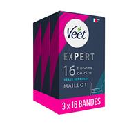 Veet Expert - Lot de 48 Bandes De Cire Froide - Maillot - Peaux Sensibles