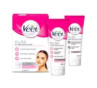 VEET Kit complet Épilation Visage, Crème Épilatoire et Crème Post Épilation, 2x 50 ml