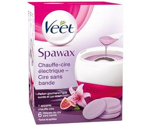 Veet - Kit SpaWax Chauffe Cire Electrique et 6 recharges de cire - Epilation Cire Chaude sans Bande