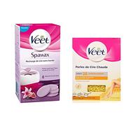 Veet - Lot de 1 Recharge Spawax Epilation à la Cire sans Bande - Figue Sucrée & Lys Violet - 1 Sachet de Perles de Cire Chaude à la Cire d'abeille 230 g
