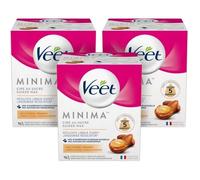 VEET Lot de 3 Cires au Sucre Minima - Douceur Longue Durée - Corps et Visage - Argan