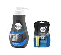 Veet Men Crème Dépilatoire 400 ml et 1 Crème Dépilatoire sous la Douche 150 ml 1 Set