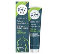 Veet Men Crème Dépilatoire 3 Minutes Torse Et Corps Peaux Normales Tube 200ml