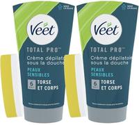 VEET MEN - Lot de 2 Crèmes Dépilatoires Homme sous La Douche - Peaux Sensibles - 2x150ML