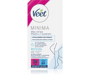 Veet Minima Hypoallergenic bandes de cire pour épilation pieds 12 pcs
