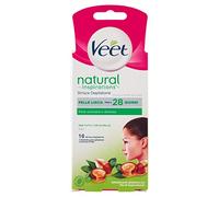 Veet natural inspirations viso strisce depilatorie con olio di argan 16 strisce