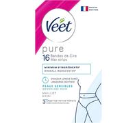 VEET PURE Bandes de Cire Froide pour Corps et Jambes Peau Sensible - 16 Unités