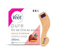 Veet PURE - Cire Chaude Au Sucre Et Ã€ L'Huile D'Argan - Epilation Sans Bande - Ingrédients 100% Naturels - 250ml