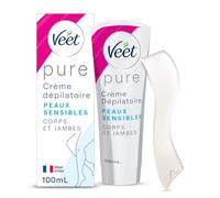 VEET PURE - Crème Dépilatoire Corps & Jambes - Peaux Sensibles - Sans Odeur d'Amoniaque - 100ml