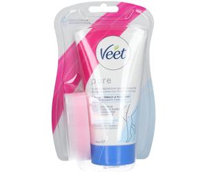 Veet Pure Crème Dépilatoire sous la Douche Corps et Jambes Peaux Sensibles 150 ml