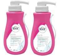 Veet Pure Lot de 2 crèmes dépilatoires pour corps et jambes 400 ml
