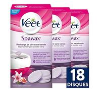 Veet - Spawax - 18 Disques de Cire - Figue Sucrée et Lys Violet