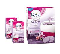 Veet - Spawax Chauffe Cire Electrique - Epilation Cire Chaude sans Bande - 1 Appareil et 2 boîtes de 6 recharges Figue Sucrée