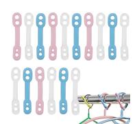 Veeteah Boucle Coupe-Vent de Cintre,Crochet de Cintre antidérapant pour vêtements de Balcon, 20 pièces | Boucle Coupe-Vent, Fournitures de blanchisserie Robustes pour l'extérieur, l'intérieur,