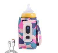 Veeteah Chauffe-biberon portable, sac chauffe-biberon USB - Chauffe-biberon numérique portable USB - Sac de biberon réglable à 5 vitesses, conservation de la chaleur pour bouteille de lait