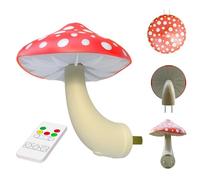 Veeteah Les Lampes Champignon,Lampe LED À Intensité Variable Avec Télécommande,Veilleuse De Nuit - Pour Chambre D'Enfant, Chambre À Coucher, Salle De Bain, Cuisine, Couloir, Décoration Murale