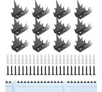 Veeteah Picots de Sécurité Anti-Escalade pour Clôture | 12 Pièces Dispositif De Défense Renforcé - Pointe Métallique Anti-Vol pour Mur Et Clôture - pour Jardin Toit Balcon Porte Fenêtre Extérieure