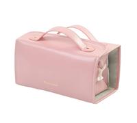 Veeteah Sac à pinceaux de Maquillage, Porte-pinceaux de Maquillage de Voyage | Sacs à cosmétiques Pliables enroulables avec Plusieurs Compartiments Transparents Amovibles,Trousse de Toilette Portable