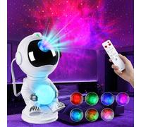 Veetop Astronaute Projecteur, Galaxy Projector d'étoiles et de Nébuleuse, Projecteur Ciel Etoile Réglable, Minuterie et Télécommande, Rotation à 360, Cadeaux pour Chambre Enfants et Adultes