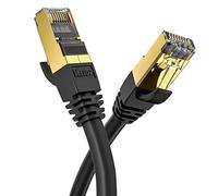 Veetop Câble Ethernet 0,5m Cat 8, RJ45 1m 2m 3m 5m 10m 20m 30m 50m Cable Réseau, Cat8 40Gbps 2000MHz Gigabit S/FTP Câble Internet LAN pour PS5, Routeur, Téléviseurs, Xbox, Plus Rapide Que Cat 6/Cat 7