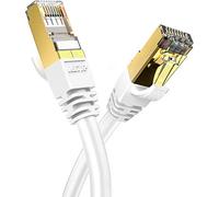 Veetop Câble Ethernet Cat 8, RJ45 50m Cable Réseau, Cat8 40Gbps 2000MHz Gigabit S/FTP Câble Internet Lan pour PS5, Routeur, Téléviseurs, Xbox, Plus Rapide que Cat 6/Cat 7