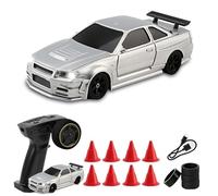 Vefacion Mini Voiture de Course RC Drift 1:43, 2,4 GHz, 15 km/h, Télécommandée avec Lumière
