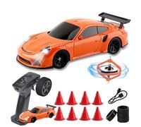 Vefacion Mini voiture de course RC Drift avec gyroscope 1/43, échelle 2,4 GHz 15 km/h, haute vitesse, voiture de course 4WD, pour garçons, filles et adultes, cadeau