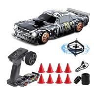Vefacion Mini Voiture RC Drift avec Gyro 1/43 Échelle 2,4 GHz 15 km/h Haute Vitesse Sport Voiture de Course 4WD Contrôle de Bureau Télécommandé pour Enfants, Filles et Adultes Cadeau