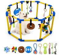 VeftBltrem Centre d'activités pour chien avec 10 jouets suspendus pour petits chiens et chiots