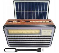 Vega - 35105 - Radio LIWA RÃTRO PORTABLE AVEC PANNEAU SOLAIRE, FM, BLUETOOTH, USB, SD, AUX, LAMPE USB, LX521BTS>