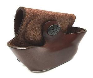 VEGA HOLSTER 1P26 Porte menottes en cuir ouvert, MARRONE-U