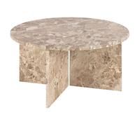 Vega table basse Ø90cm marbre marron.
