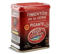 Vegacáceres Pimentón de la Vera Piquant A.O.P., Paprika Fumé et Épicé, Pack de 2 Boîtes de 75g