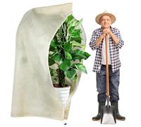 Vegamall 120x180cm Voile Hivernage Plante Exterieur, 70g/m² Voile D'hivernage, Réutilisable Housse Hivernage Plante Exterieur avec Fermeture à Glissière et Cordon, pour Jardins Plantes