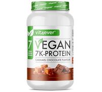 Vegan 7K Protein - 1kg - Caramel Chocolate - Poudre de Protéine Purement Végétale avec des Protéines de Riz, d'Amande, de Soja, de Pois, de Chanvre, de Canneberge et de Tournesol.