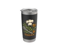 Vegan Cuisine Végétale Recettes Alimentation Naturelle Gobelet isotherme en acier inoxydable double paroi