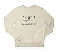 Vegan Dictionary Definition Organic Cotton (Unisexe) Vegan Sweatshirt - Vêtements végétaliens respectueux de l'environnement et durables, naturel, S