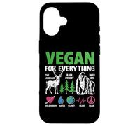 Vegan for Everything The Animals Rain Forest Wild Life Compa Coque pour iPhone 16