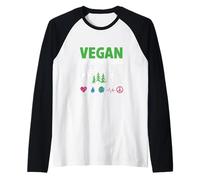 Vegan for Everything The Animals Rain Forest Wild Life Compa Manche Raglan