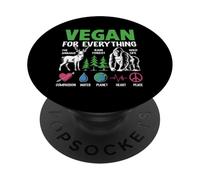 Vegan for Everything The Animals Rain Forest Wild Life Compa PopSockets PopGrip Adhésif