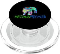 Vegan Power Elephant Mandala, Vegan Gifts 2023 2024 PopSockets PopGrip pour MagSafe
