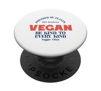 Vegan Powered by Plants Herbivore Veggie Vibes (végétarien) PopSockets PopGrip Adhésif
