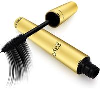 Vegan Professional Silicone Brush Mascara-Long Volume Lash Enhancement-Castor Oil Sensitive Eye Mascara (Black Black)