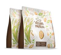 Vegan Proteine en Poudre [1.2 kg] | Chocolat | 21g Protein | Soja, Riz, Pois, Graines de Tournesol | Pre/Post Workout Proteines Musculation | Protéine Powder | Shake Protéines Végétales | Alpha Foods