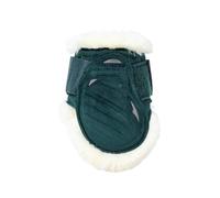 Vegan Sheepskin Protège boulet Young horses Velvet vert foncé S