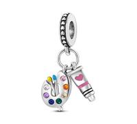 Vegas Chaîne de sécurité Soleil Anniversaire Maman Appareil photo Chien Dieu Psaume Pendentif en argent sterling 925 Compatible avec les bracelets à breloques Pandora Moments (artiste peintre Eizel